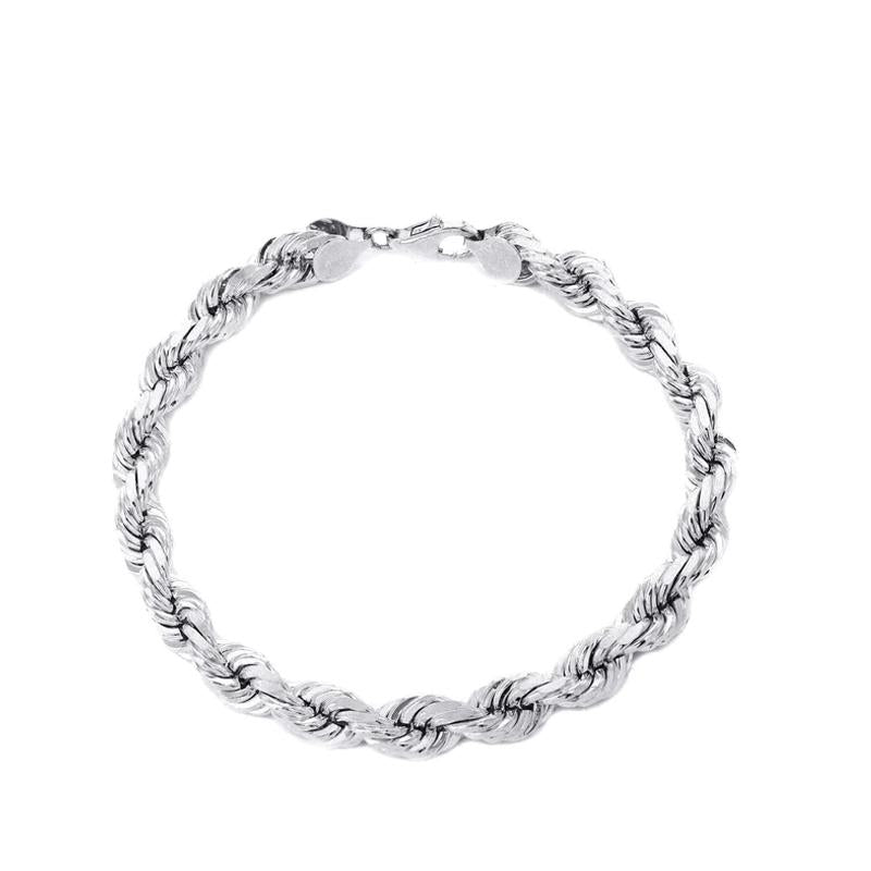 Rope Chain Bracelet for Men and Women -Stainless Steel, 3Mm, 4Mm, 5Mm Rope Chain,Chic Tone Chain Bracelet