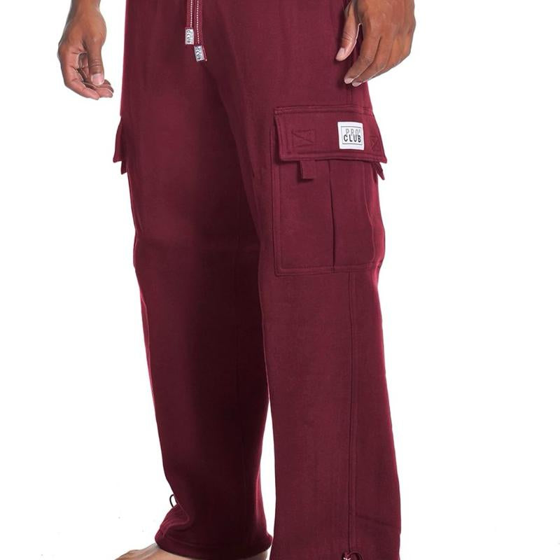 PROCLUB Men'S Heavyweight Fleece Cargo Pants/Pro Club Cargo Pants