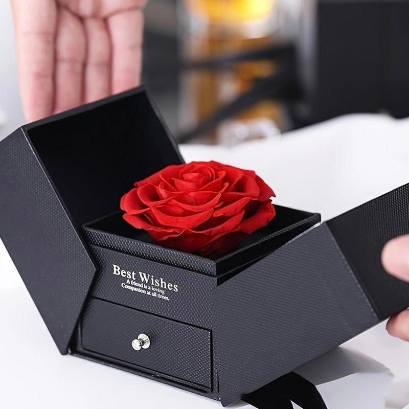 A Heart-Shaped Necklace Engraved with the Letter "Mom" and a Red Rose Gift Box for Mom, Wife, Girlfriend, Valentine'S Day, Christmas, Birthday, Anniversary Holiday Gift. the Necklace Can Be Worn for Various Occasions