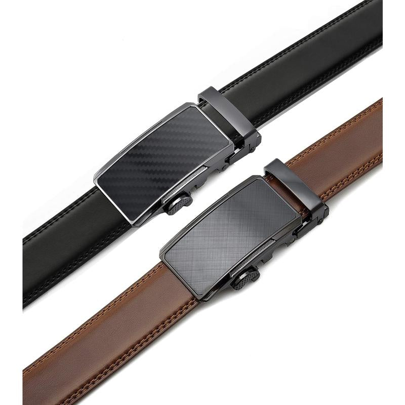 2PC CHAOREN Mens Dress Belt Leather 2 Pack - Mens Ratchet Belt for Dress Shirt and Pants Every Occasion (32Mm)